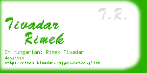tivadar rimek business card